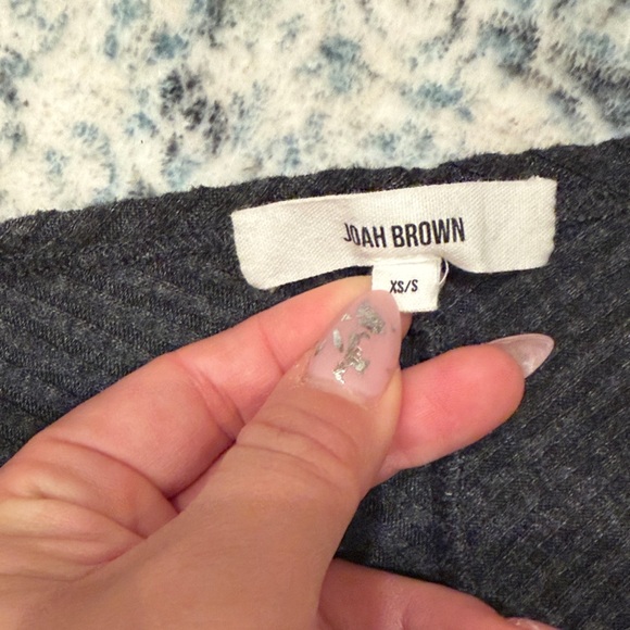 Joah Brown Asymmetrical Button Mini Dress (Ink Luxe Knit) - Picture 3 of 4